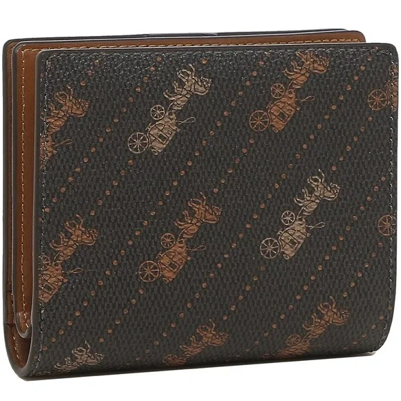 Coach Snap Wallet With Horse And Carriage Dot Print.
L: 4.25" W:1" H:3.5" - Picture 2 of 12